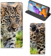 Beschermhoesje met foto Geschikt voor Samsung Galaxy A21s Smart CoverCase Baby Luipaard