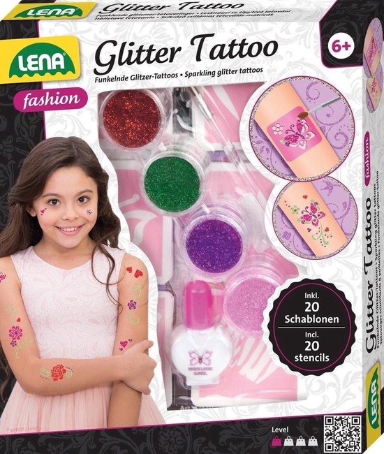 Lena Glitter-tattoos Glamour Meisjes 3-delig