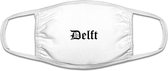Delft mondkapje | gezichtsmasker | bescherming | bedrukt | logo | Wit mondmasker van katoen, uitwasbaar & herbruikbaar. Geschikt voor OV