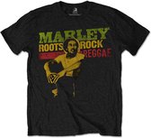 Bob Marley - Roots, Rock, Reggae Heren T-shirt - M - Zwart