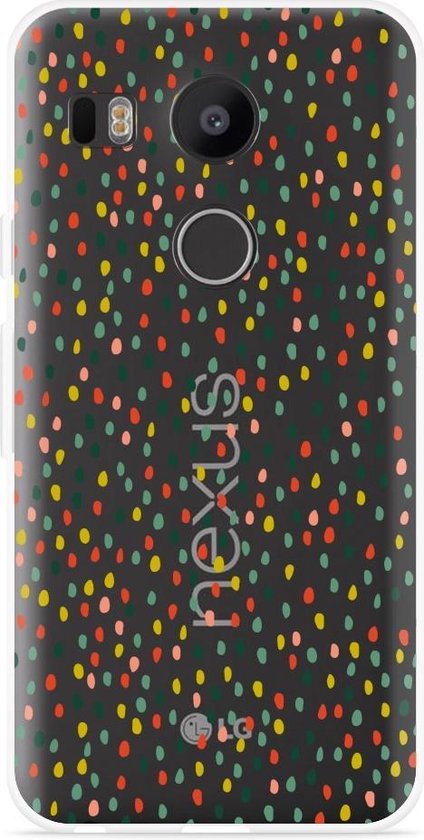 Clip vlinder Elegantie aanraken LG Nexus 5X Hoesje Happy Dots | bol.com