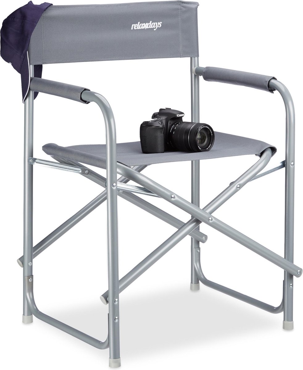 Relaxdays Regisseursstoel opvouwbaar campingstoel visstoel klapstoel tot 120 kg