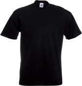 Set van 3x stuks grote maten basic zwarte t-shirts voor heren - voordelige katoenen shirts - Herenkleding, maat: 4XL (48/60)