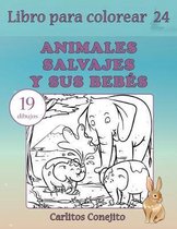 Libro para colorear Animales Salvajes y sus Bebes