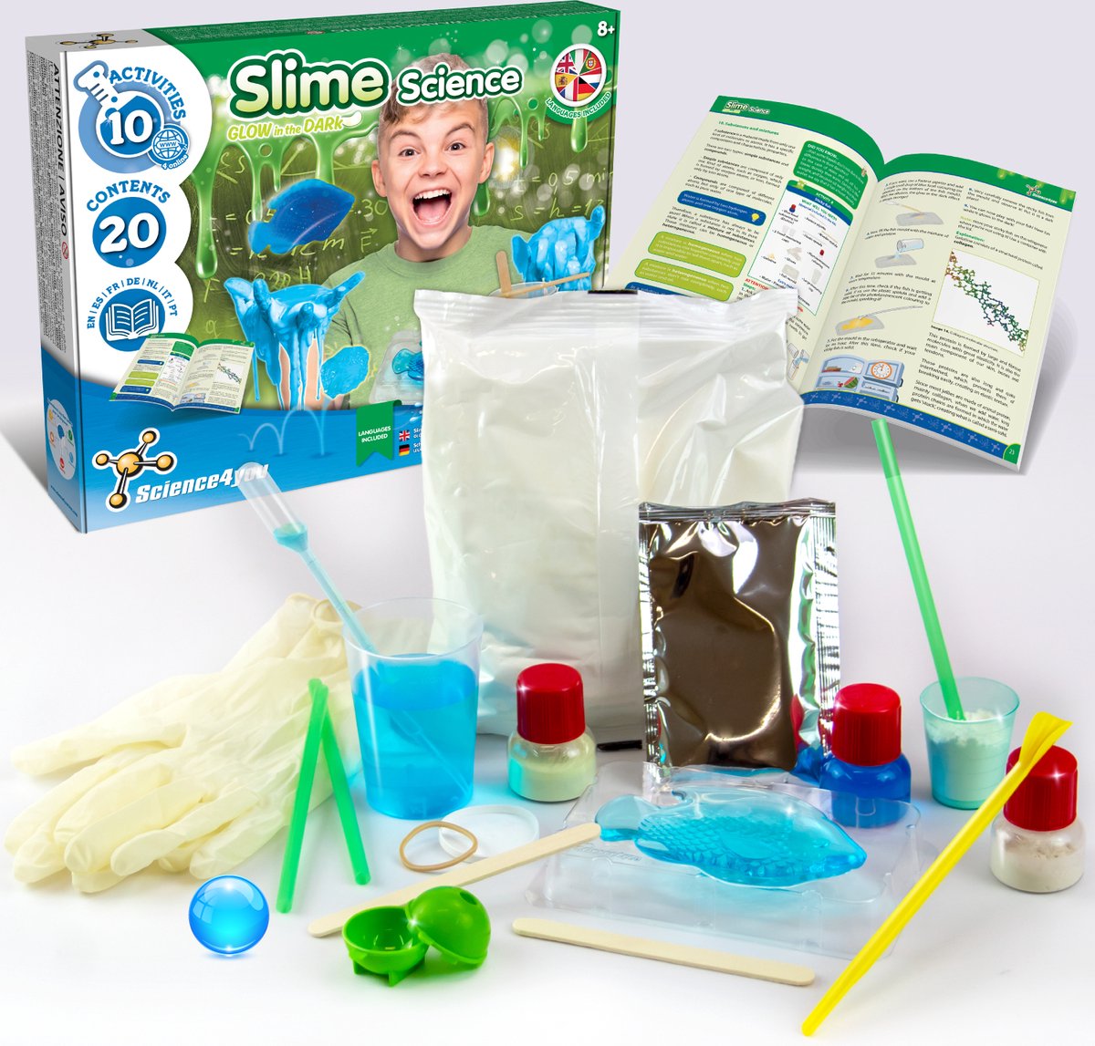 Slime Science - Fabriqué au Portugal - Jouet scientifique pour Kids (en 6  langues) 