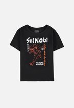 Tshirt Kinder Naruto Shippuden - Kids 158/164 - Naruto Uzumaki Shinobi Zwart