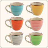 Orange85 tasses - Espresso - lot de 6 - Faïence - Tasses à expresso - café - Tasse - Set de tasses