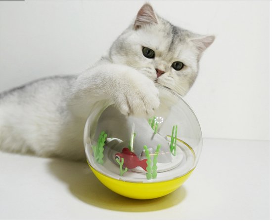 High-Performance Elektrische Swimable Vis Tumbler Oceaan Transparante Bal Puzzel Self-Hey Amuse Katten En Ontdoen Van saai Speelgoed van HI — afbeelding 2