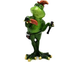 Kikker Kapper beeld - 19 cm, polyresin