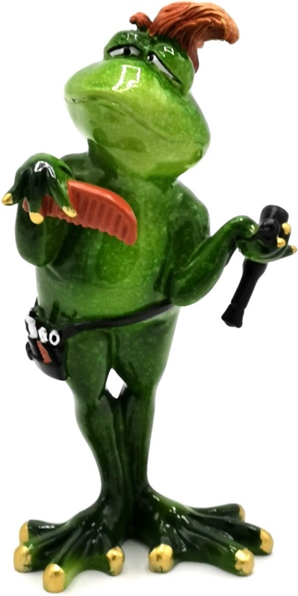 Kikker Kapper beeld - 19 cm, polyresin