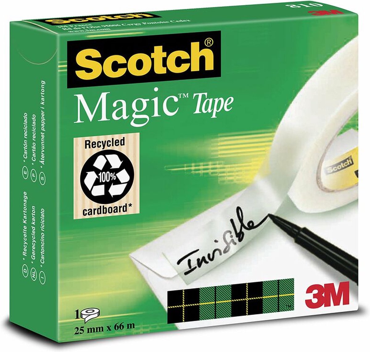 Ruban Scotch® Magic™, 19 mm x 33 m, 1 rouleau/paquet