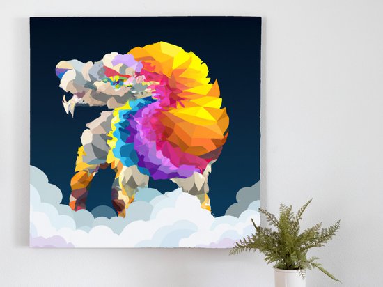 What cloud animal is this? kunst - centimeter op Canvas | Foto op Canvas - wanddecoratie