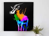 Blushing Gazelle kunst - 40x40 centimeter op Canvas | Foto op Canvas - wanddecoratie