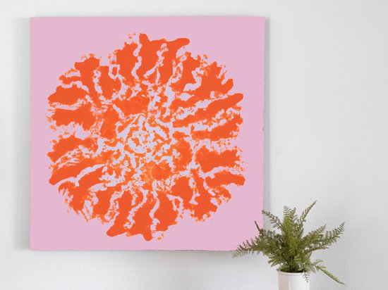 Chromatic coral clues | Chromatic Coral Clues | Kunst - 30x30 centimeter op Canvas | Foto op Canvas