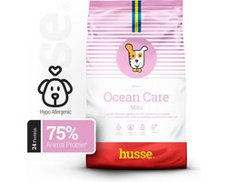Husse Zalm en Rijst Mini - Hypoallergeen Hondenvoer, Hondenvoeding Droog, Hondenbrokken Hypoallergenic - 3 x 7 kg