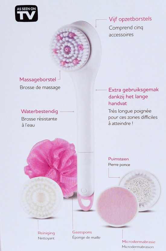 Spa Brush - Set voor Masseren, Reinigen en Exfoliëren van de huid - 5