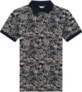 Dstrezzed - Polo Bowie Print Donkerblauw - Slim-fit - Heren Poloshirt Maat XL