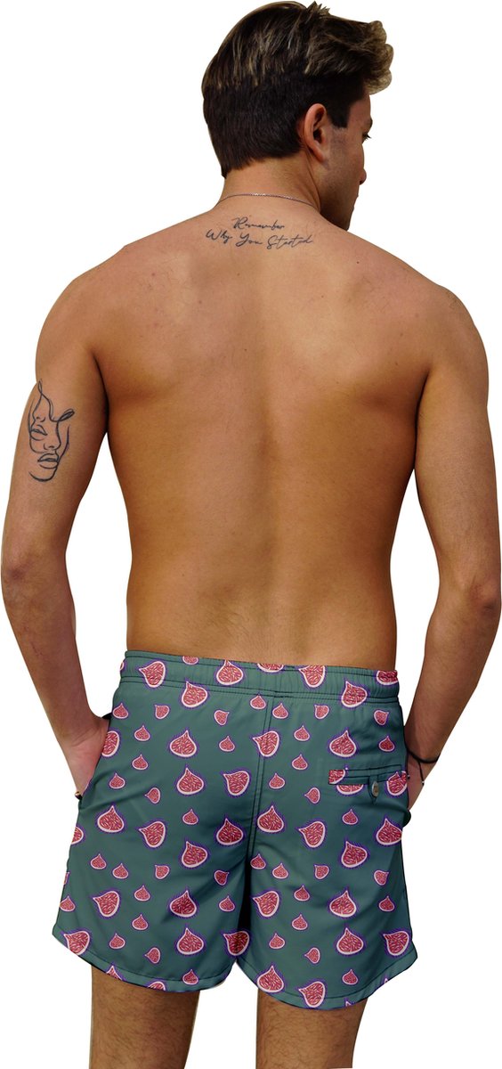 Miami Beach | Hoogwaardige Kwaliteit Zwemshort | Zwembroek | Beachshort | Heren | Sneldrogend | | 187 Green — afbeelding 5