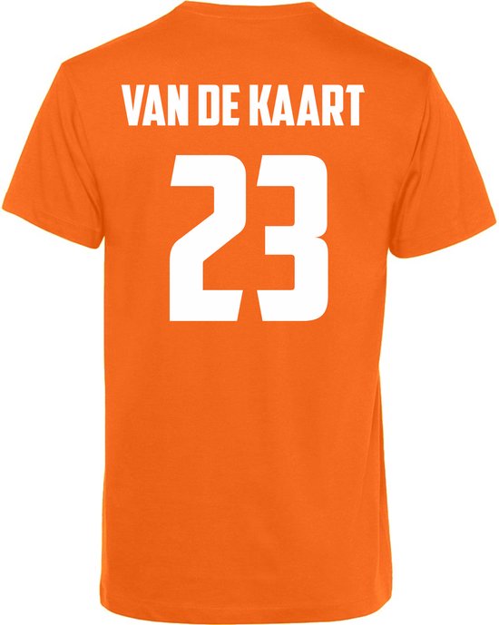 T-shirt Van de kaart | oranje koningsdag kleding | oranje t-shirt | Oranje | maat S