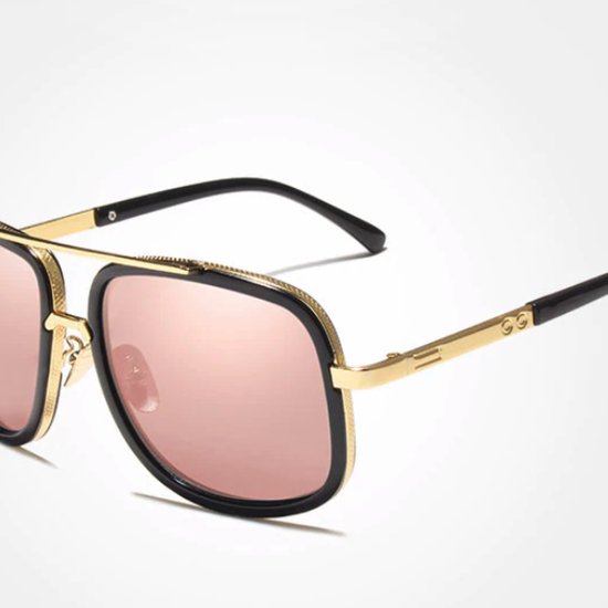 Kingseven Rechthoekig Zonnebril - UV400 - Gepolariseerd - Goudkleurig - Pinkstar - Z1724 van Merkloos — afbeelding 2