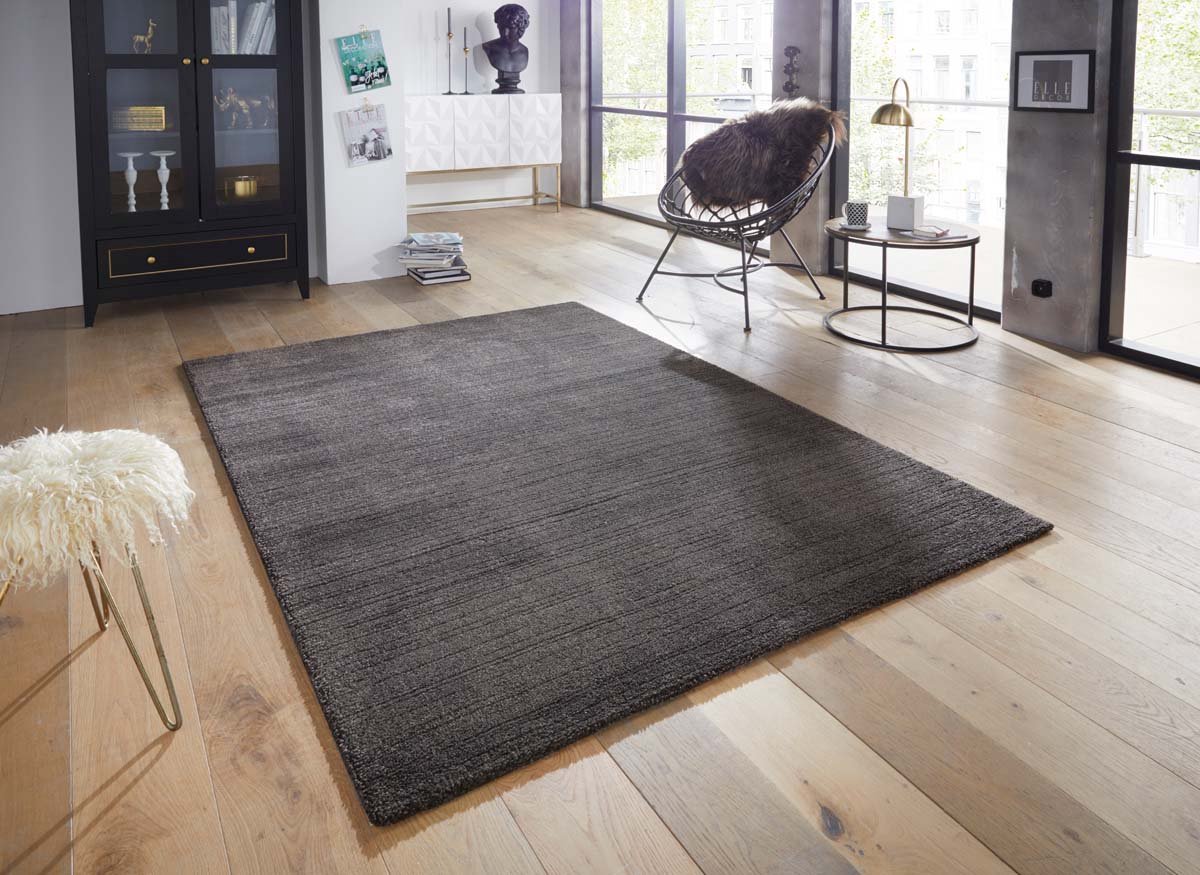 Design vloerkleed Loos Elle Decoration - antraciet 80x150 cm