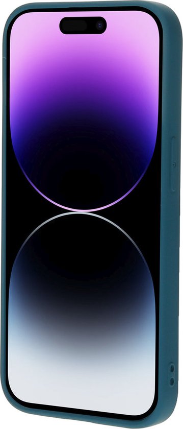 Mobiparts Coque en Siliconen Apple iPhone 14 Pro Blueberry Blauw Case