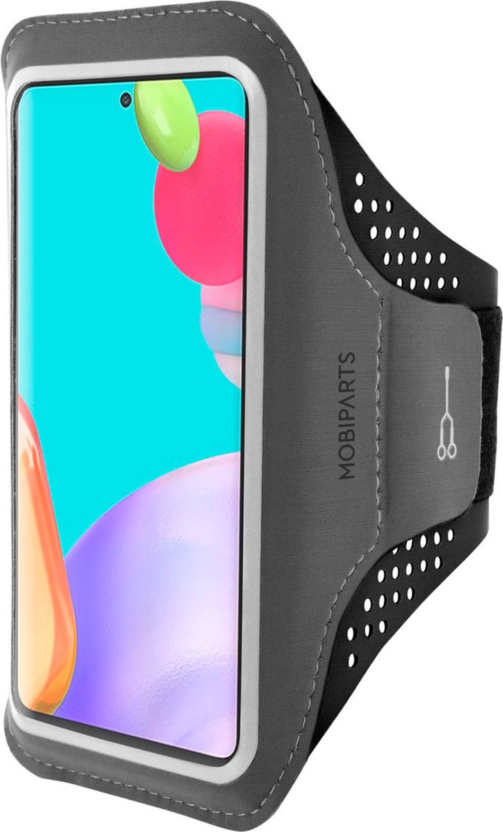 Hardloop Sportarmband geschikt voor Samsung Galaxy A52/A52 5G/A52s 5G - Zwart - Mobiparts