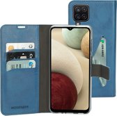 Mobiparts hoesje geschikt voor Samsung Galaxy A12 - Wallet/Boekhoesje - Eco Leer - Magneet Sluiting - Opberg vakken - Blauw