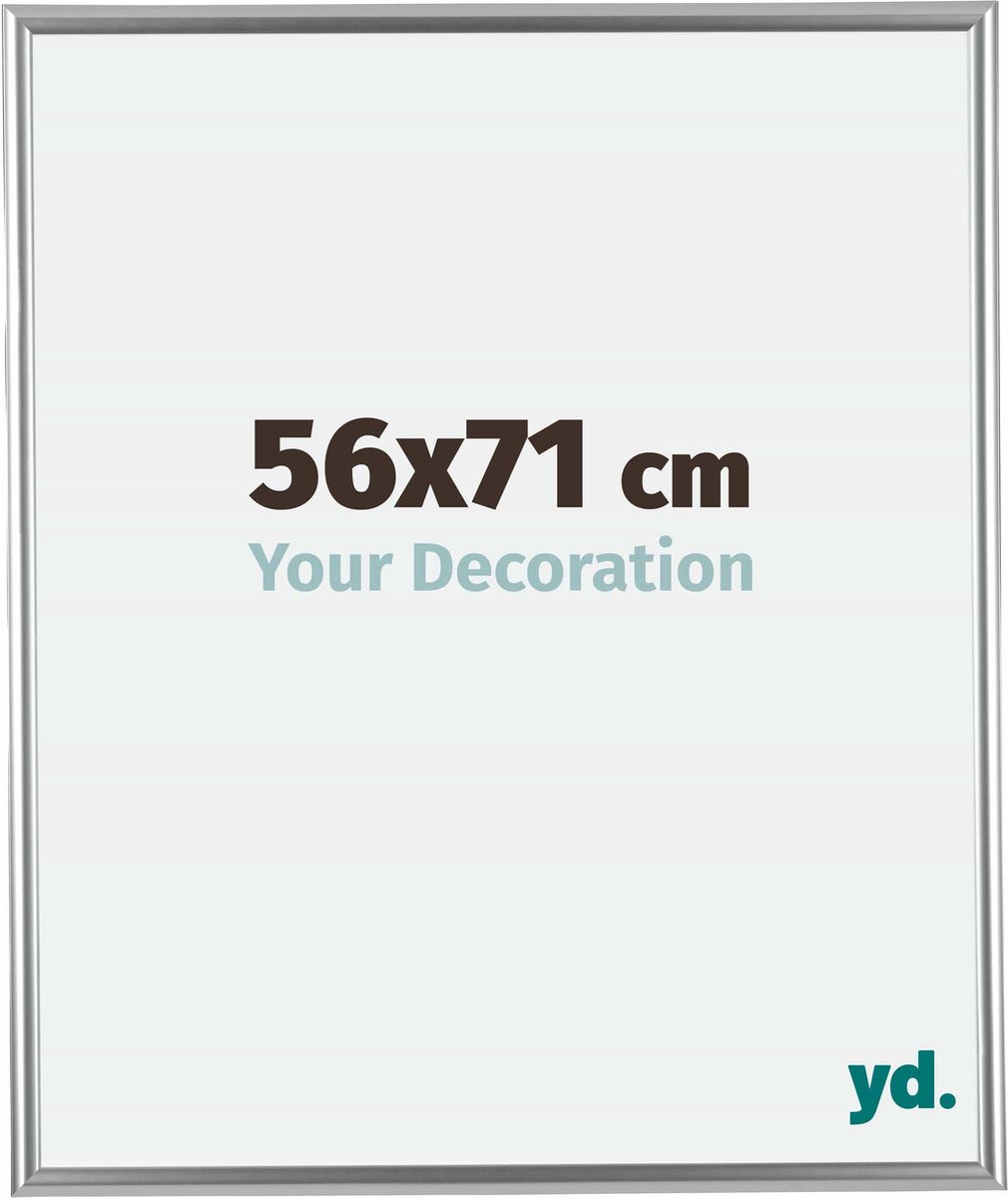 yd. Your Decoration - Fotolijst 56x71 cm - Kunststof - Zilver - Bordeaux