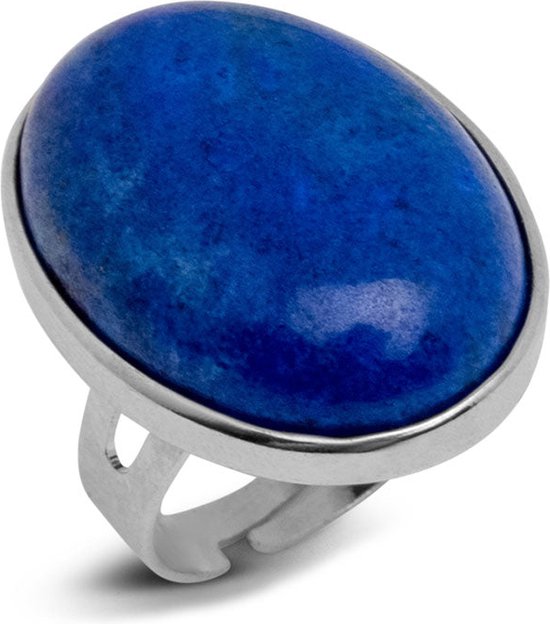 Ring Zentana Lapis Lazuli - Coupe cabochon - Ajustable - Amitié