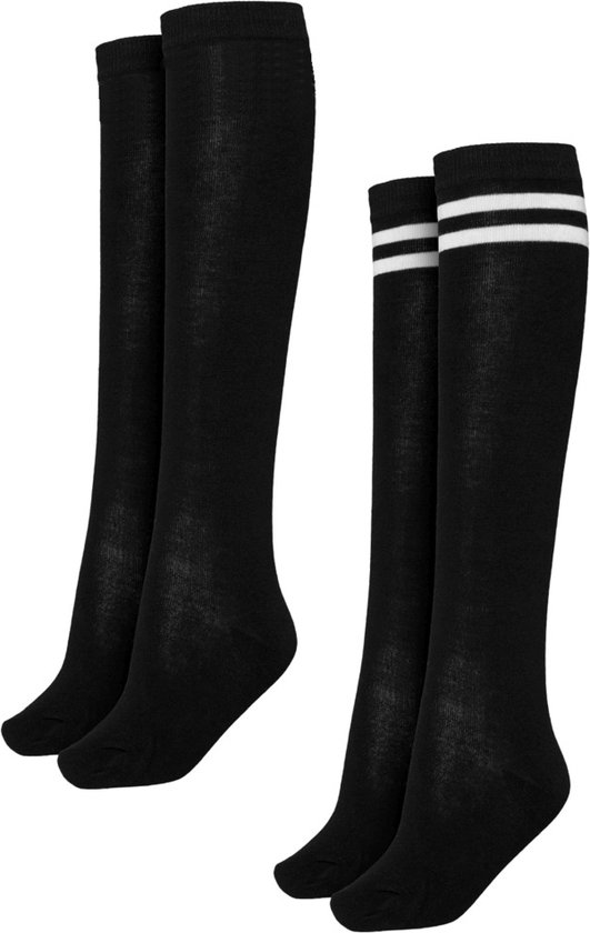 Urban Classics Lange sokken Ladies College 2-pack Zwart