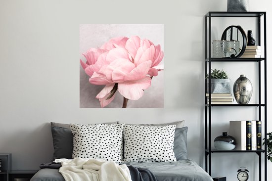 Stickers muraux - Film autocollant - Fleurs - Rose - Nature - Plante - 100x100 cm - Film adhésif - Stickers muraux Chambre d'enfant - Papier peint autocollant XXL