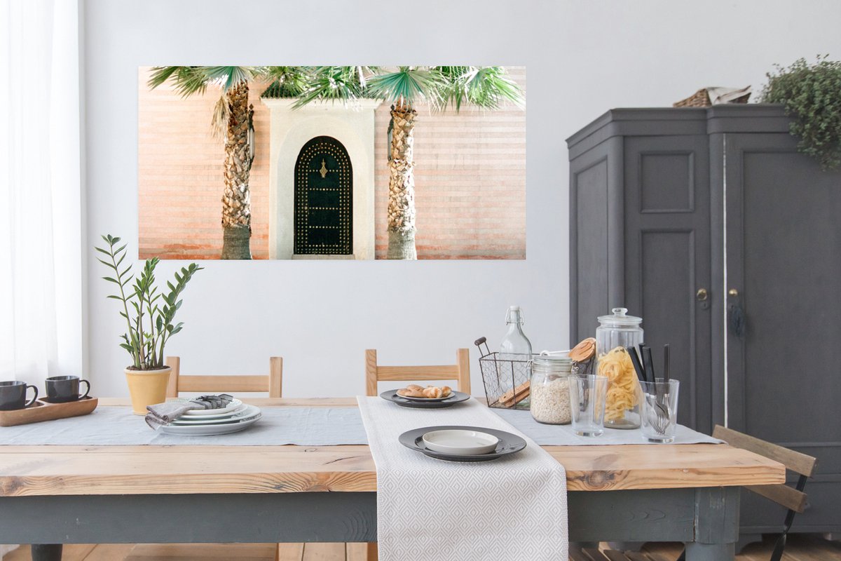 Deur - Marrakesh - Palmboom - Wit - Tropisch