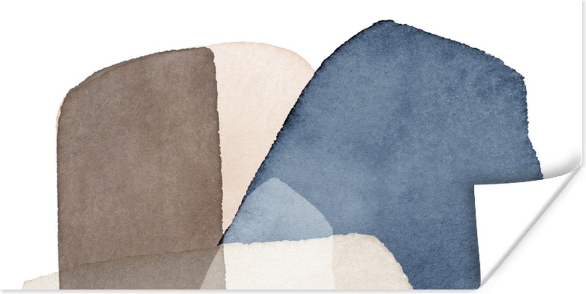 Poster Abstract - Kunst - Waterverf - Design - 80x40 cm