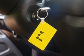 Sleutelhanger - Quotes - Out of office - Geel - Uitdeelcadeautjes - Plastic