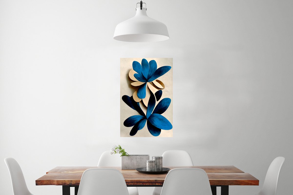 Bladeren - Planten - Blauw - Lelie