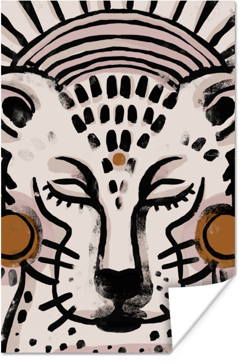Tijger - Dieren - Wit - Schilderij