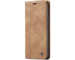 Casemania Hoesje Geschikt voor Google Pixel 7A Sienna Brown - Dunne Portemonnee Book Case - Slim Wallet Case met Pasjeshouder