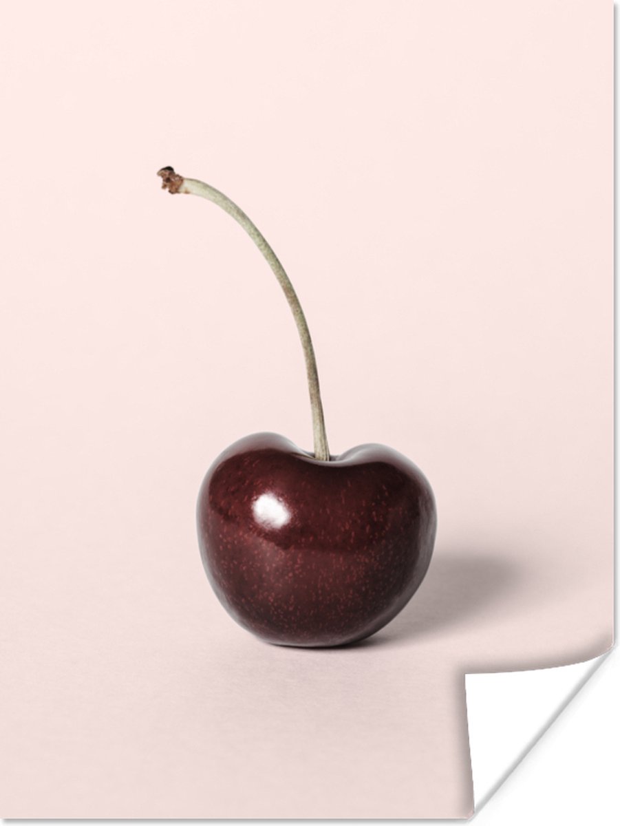 Poster Kers - Fruit - Rood - Stilleven - 90x120 cm
