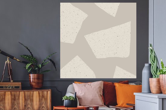 Muurstickers - Sticker Folie - Terrazzo - Abstract - Pastel - Patronen - 120x120 cm - Plakfolie - Muurstickers Kinderkamer - Zelfklevend Behang XXL - Zelfklevend behangpapier - Stickerfolie