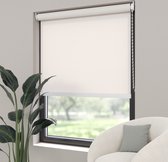 Dutchblinds Rolgordijn - lichtdoorlatend - Sneeuw Wit - 55x190cm - Raamdecoratie op maat