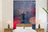 Behang - Fotobehang Abstract - Druppels - Kleuren - Regen - Breedte 160 cm x hoogte 240 cm - Behangpapier