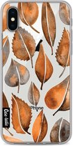 Casetastic Apple iPhone X / iPhone XS Hoesje - Softcover Hoesje met Design - Cascading Leaves Print