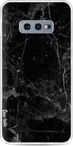 Casetastic Samsung Galaxy S10e Hoesje - Softcover Hoesje met Design - Black Marble Print
