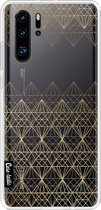 Casetastic Huawei P30 Pro Hoesje - Softcover Hoesje met Design - Golden Diamonds Print