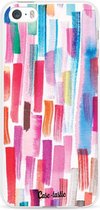 Casetastic Apple iPhone 5 / iPhone 5S / iPhone SE Hoesje - Softcover Hoesje met Design - Colorful Strokes Print