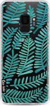 Casetastic Samsung Galaxy S9 Hoesje - Softcover Hoesje met Design - Turquoise Fronds Print