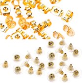 50 stuks-Oorbelstoppers-Goudkleurig- 2 soorten-Sieraden maken- Charme Bijoux