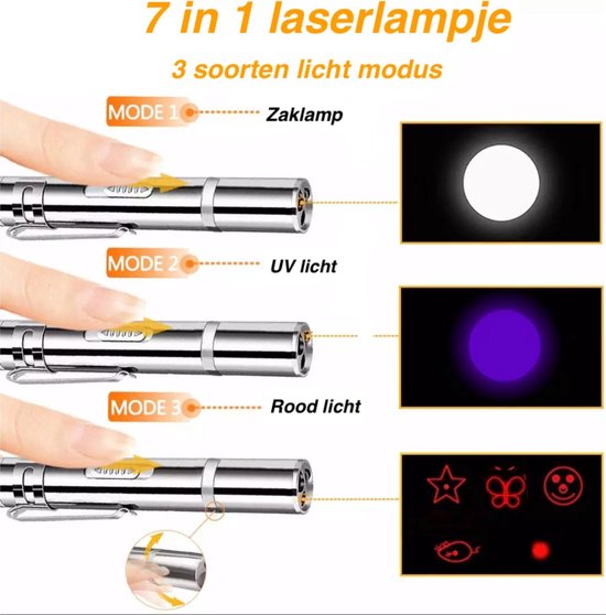 Un Stylo Laser Avec Trois Couleurs De Lumière Différentes: Rouge