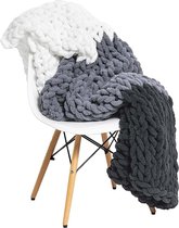 Chenille plaid - Deken - 122 x 183 cm - Chenille Chunky Thick Knitted Blanket - Double - 100% Vegan - Biologisch plaid - Kerst/December cadeau - feestdagen cadeau - super zacht en stevig